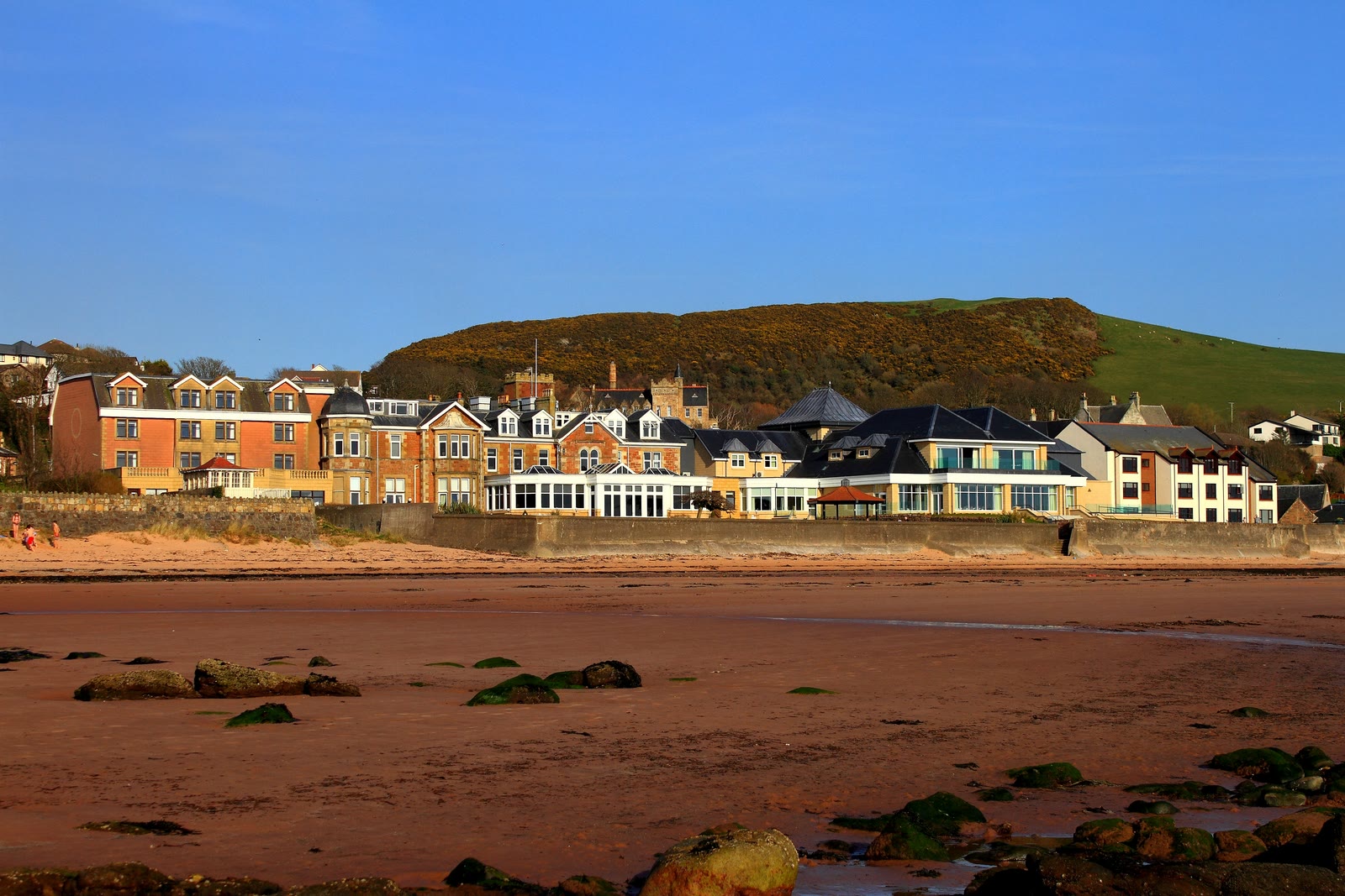 Seamill Hydro Hotel from the beach at Seamill, West Kilbride.